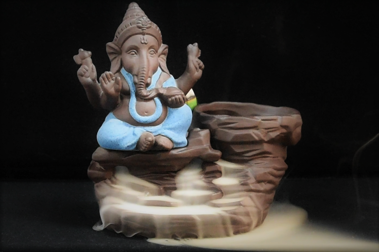 倒流香炉 全3色 ガネーシャ 流川香 お香 アロマ インセンス タイ雑貨 Incense Backflow Lapislazuli