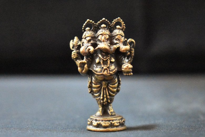 ガネーシャ神像【真鍮製】/仏像・神像/ヒンドゥー教/インド神話