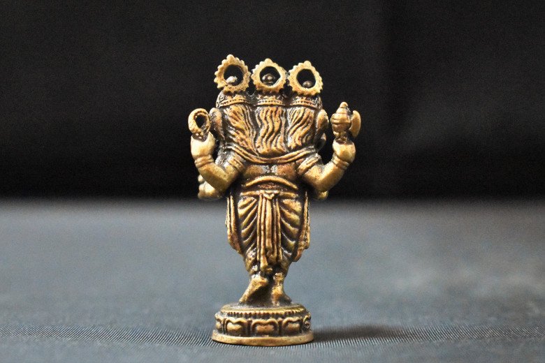 ガネーシャ神像【真鍮製】/仏像・神像/ヒンドゥー教/インド神話 LapisLazuli