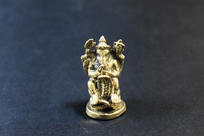 ガネーシャ神像【真鍮製】/仏像・神像/ヒンドゥー教/インド神話 - LapisLazuli