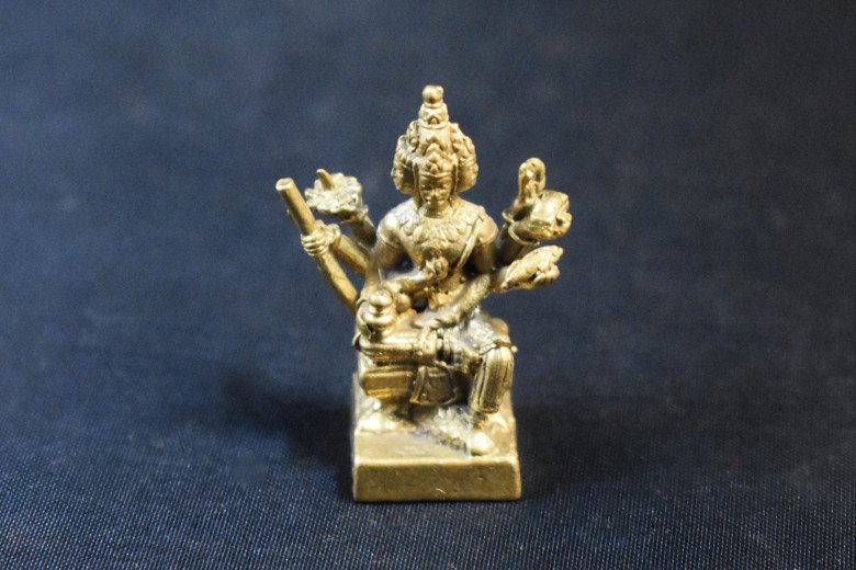ブラフマー神像【真鍮製】/仏像・神像/ヒンドゥー教/インド神話