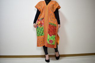 モン族刺繍ワンピース【一点物】/エスニックファッション/民族アイテム