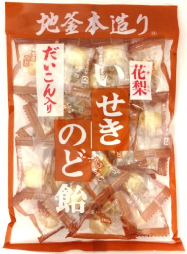 井関食品　100ｇだいこん入り 花梨いせきのど飴　10袋入（1袋あたり163円）