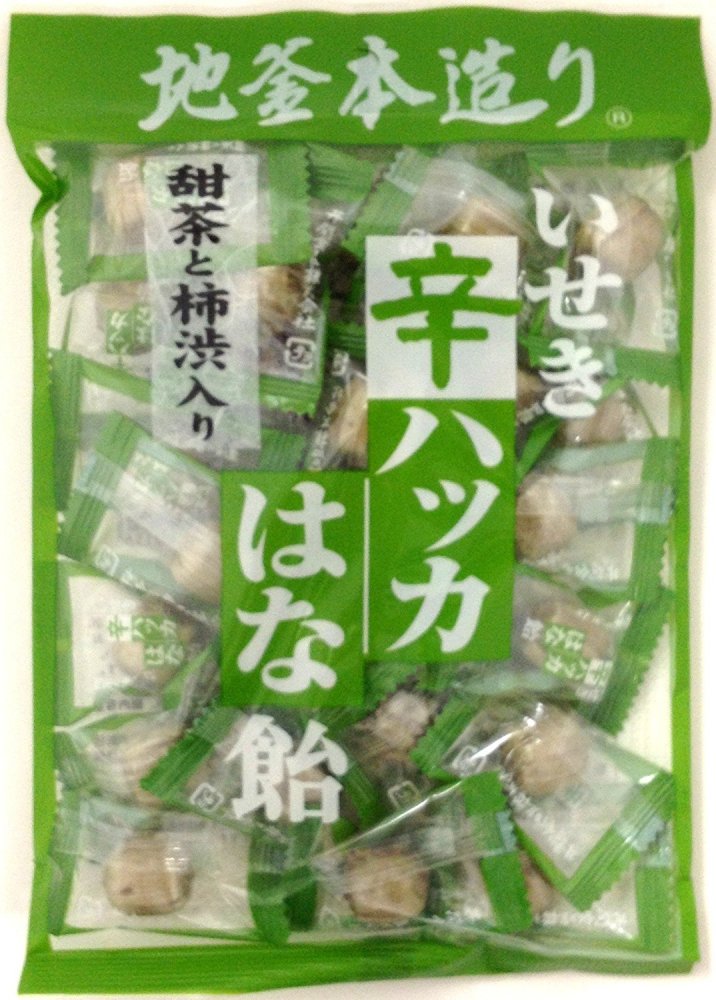 井関食品　100ｇ甜茶と柿渋入り 辛ハッカはな飴　10袋x2（1袋あたり162円）