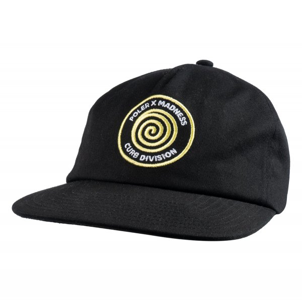 <img class='new_mark_img1' src='https://img.shop-pro.jp/img/new/icons5.gif' style='border:none;display:inline;margin:0px;padding:0px;width:auto;' />POLER×MADNESS CURD DIVISION HAT - BLACK