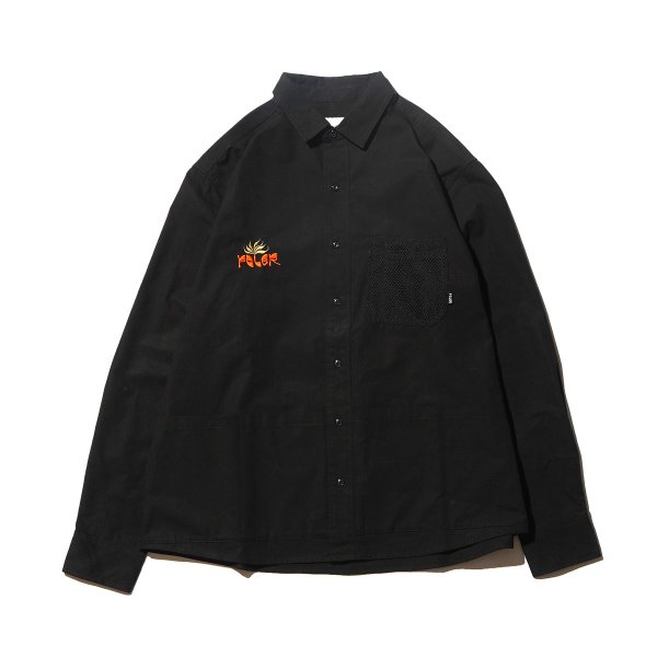 <img class='new_mark_img1' src='https://img.shop-pro.jp/img/new/icons5.gif' style='border:none;display:inline;margin:0px;padding:0px;width:auto;' />CT RIP MULTI POCKET  L/S RELAX FIT SHIRT JKT - BLACK