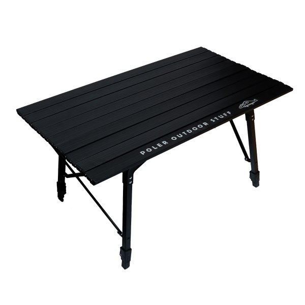 <img class='new_mark_img1' src='https://img.shop-pro.jp/img/new/icons5.gif' style='border:none;display:inline;margin:0px;padding:0px;width:auto;' />AJUSTABLE ROLLTOP ALUMINUM TABLE - BLACK