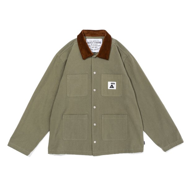 <img class='new_mark_img1' src='https://img.shop-pro.jp/img/new/icons5.gif' style='border:none;display:inline;margin:0px;padding:0px;width:auto;' />COVERALL COACH JACKET - OLIVE