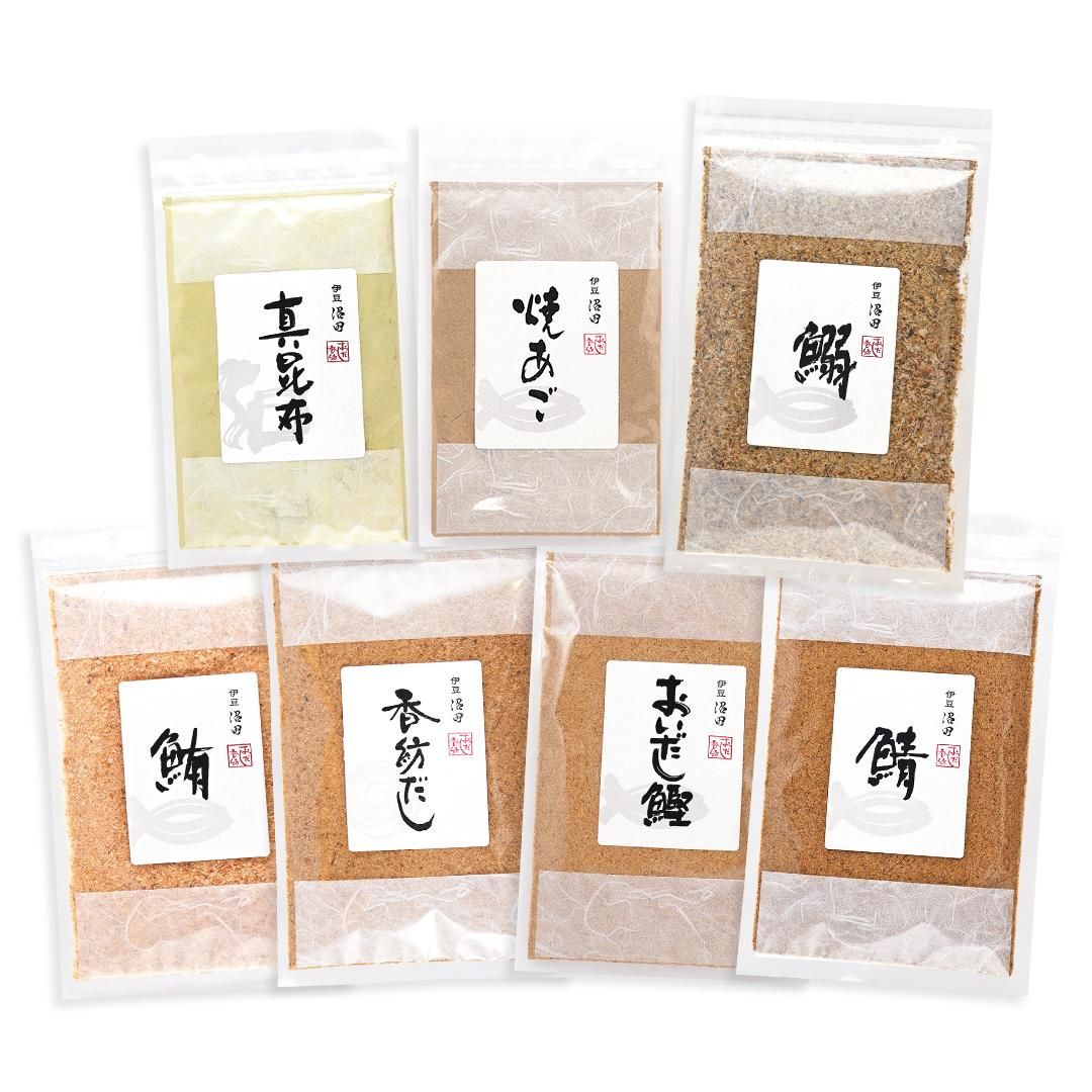 【かつおと昆布の合わせ出汁Mk-2】 HG7点セット ギフト] 粉末だし7点セット(送料込み*) - 出汁専門店 おだし香紡
