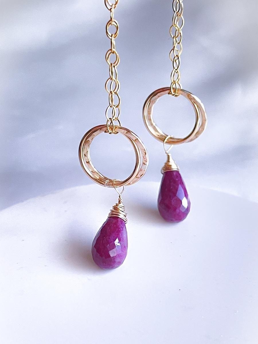 ルビー ネックレス 還暦祝い 大粒 ネックレス チェーン 還暦祝い