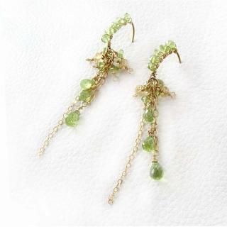 ペリドットピアス・イヤリング、ゴールドアクセサリー ペリドットピアス・イヤリング、ゴールドアクセサリー