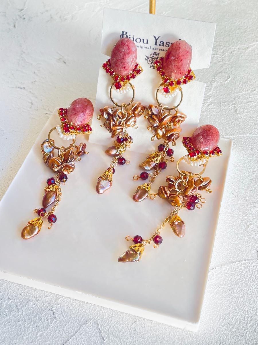 no.109 シャンパンシトリンと長崎五島珊瑚 分類 極上サンゴ