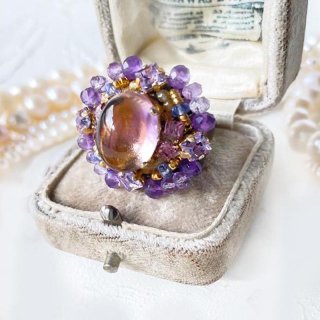 天然石ビーズリング(指輪)- 天然石とビーズのリング(指輪) 通販 | 大人