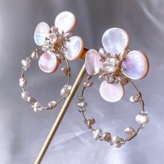 ガーネットピアス・イヤリング、ゴールドアクセサリー ガーネットピアス・イヤリング、ゴールドアクセサリー