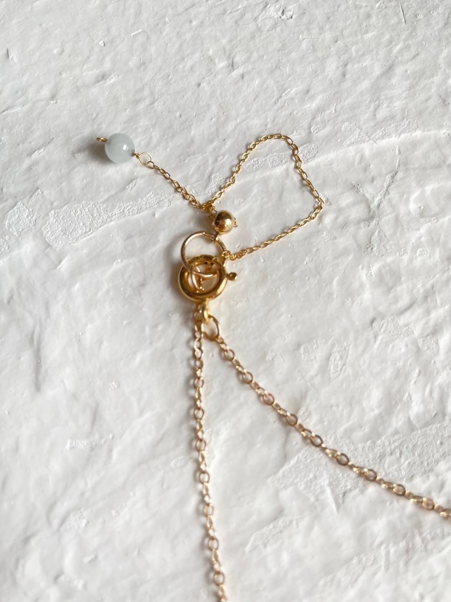 大粒 アクアマリン 天然石 ペンダント トップ チェーン