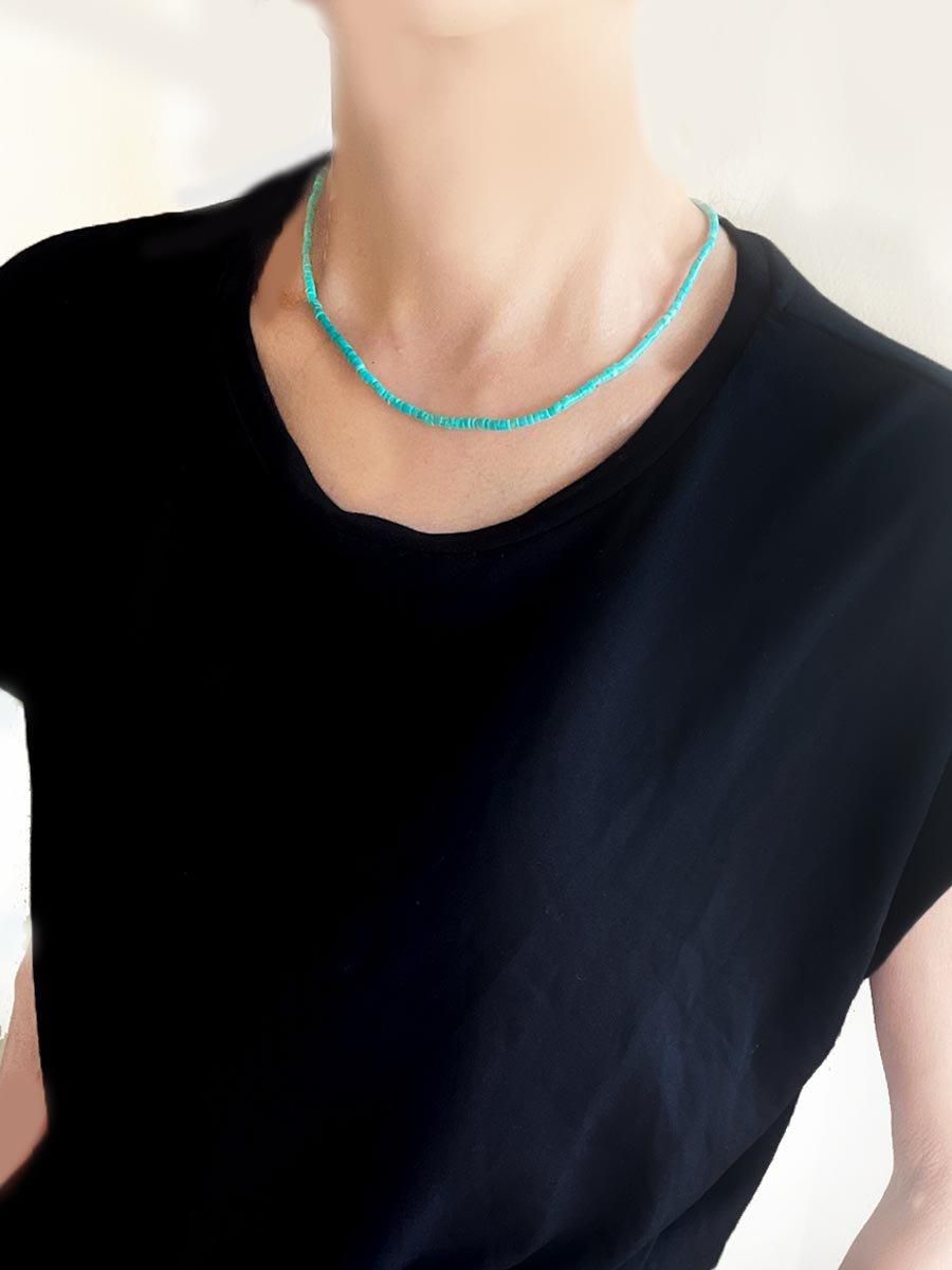 ターコイズ ブルー ペンダント トップ ネックレス 大きい ターコイズ