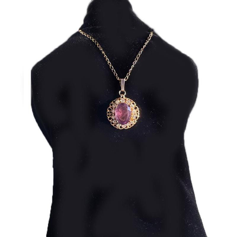 アメジスト ネックレス 天然石 ペンダント ネックレス ゴールド アメジスト ネックレス 天然石 ペンダント ネックレス ゴールド