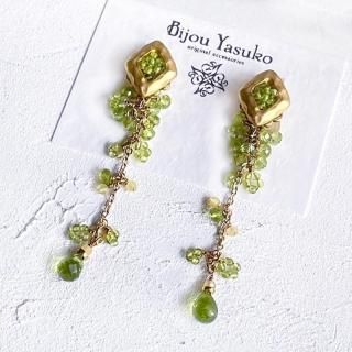 ペリドットピアス・イヤリング、ゴールドアクセサリー ペリドットピアス・イヤリング、ゴールドアクセサリー