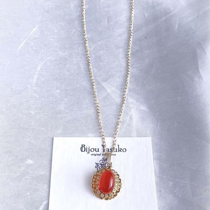 エチッドカーネリアン　ネックレス　アンティーク 美品 〜14世紀 古代エッチドカーネリアン ネックレスの通販 by