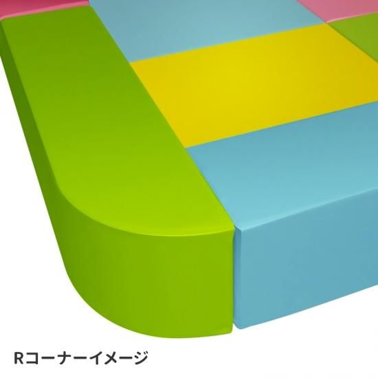 キッズルーム【キャンディ】マット4枚、クッション(L) Lの字