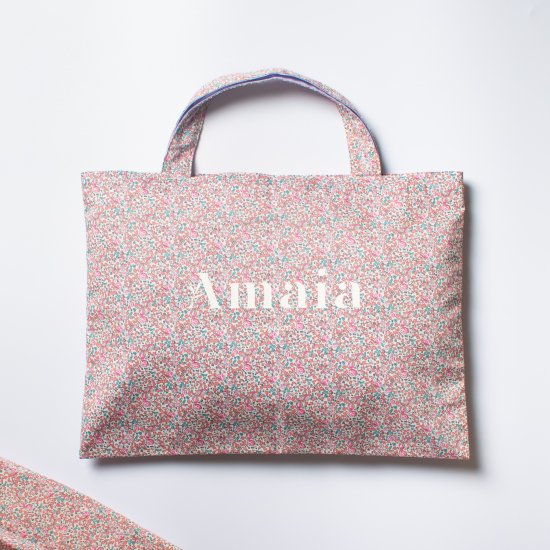 <img class='new_mark_img1' src='https://img.shop-pro.jp/img/new/icons14.gif' style='border:none;display:inline;margin:0px;padding:0px;width:auto;' />Amaia Kids - Liberty pink bag アマイアキッズ - リバティプリント花柄ピンクバッグ
