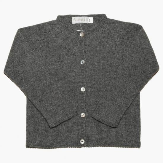 Amaia Kids - Puce cardigan - Dark grey ޥå - 륫ǥ 