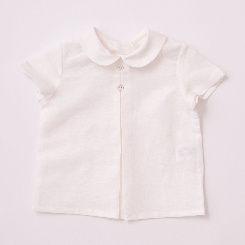 <img class='new_mark_img1' src='https://img.shop-pro.jp/img/new/icons20.gif' style='border:none;display:inline;margin:0px;padding:0px;width:auto;' />【SALE 40%OFF】Amaia Kids - Darius shirt - Off White アマイアキッズ - 半袖シャツ