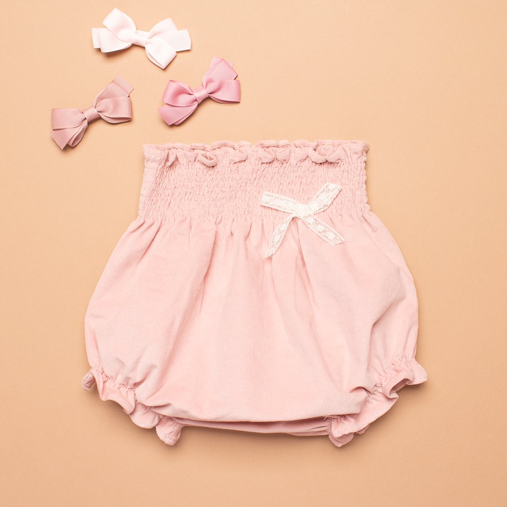 Amaia Kids - Bloom bloomer - Dusty pink アマイアキッズ - コーデュロイブルマ
