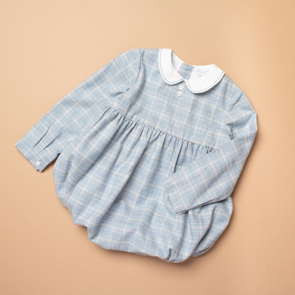 30%OFF】Amaia Kids - Alex romper - Blue checks