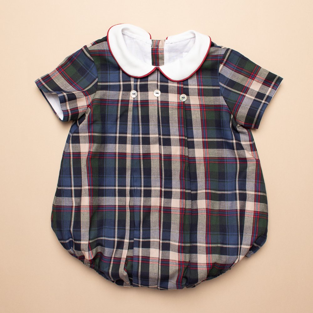 SALE30%OFF】Amaia Kids - Felicidad romper - Navy tartan