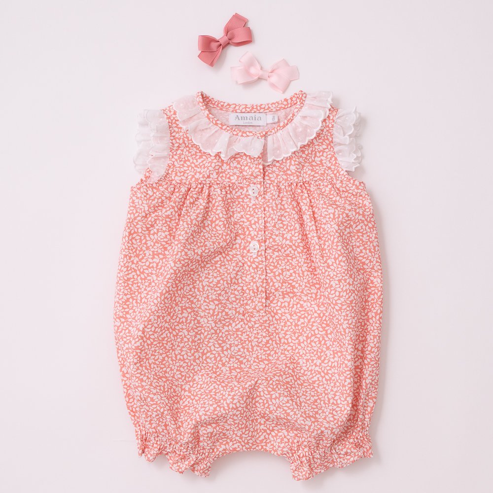 <img class='new_mark_img1' src='https://img.shop-pro.jp/img/new/icons14.gif' style='border:none;display:inline;margin:0px;padding:0px;width:auto;' />Amaia Kids - Elvita all in one - Coral pink アマイアキッズ - ベビーロンパース