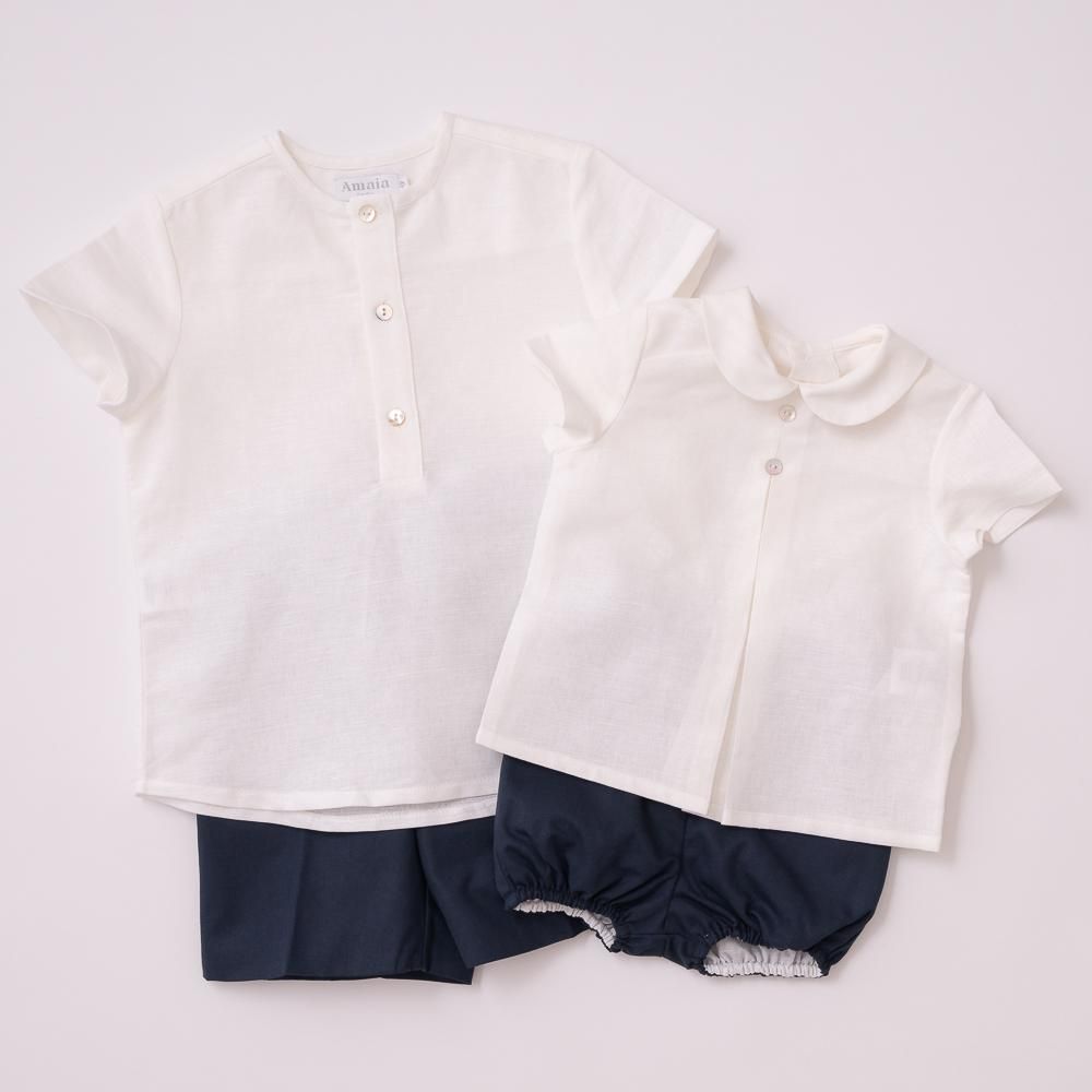 Amaia Kids - Magpie bloomer - Navy アマイアキッズ - ブルマ