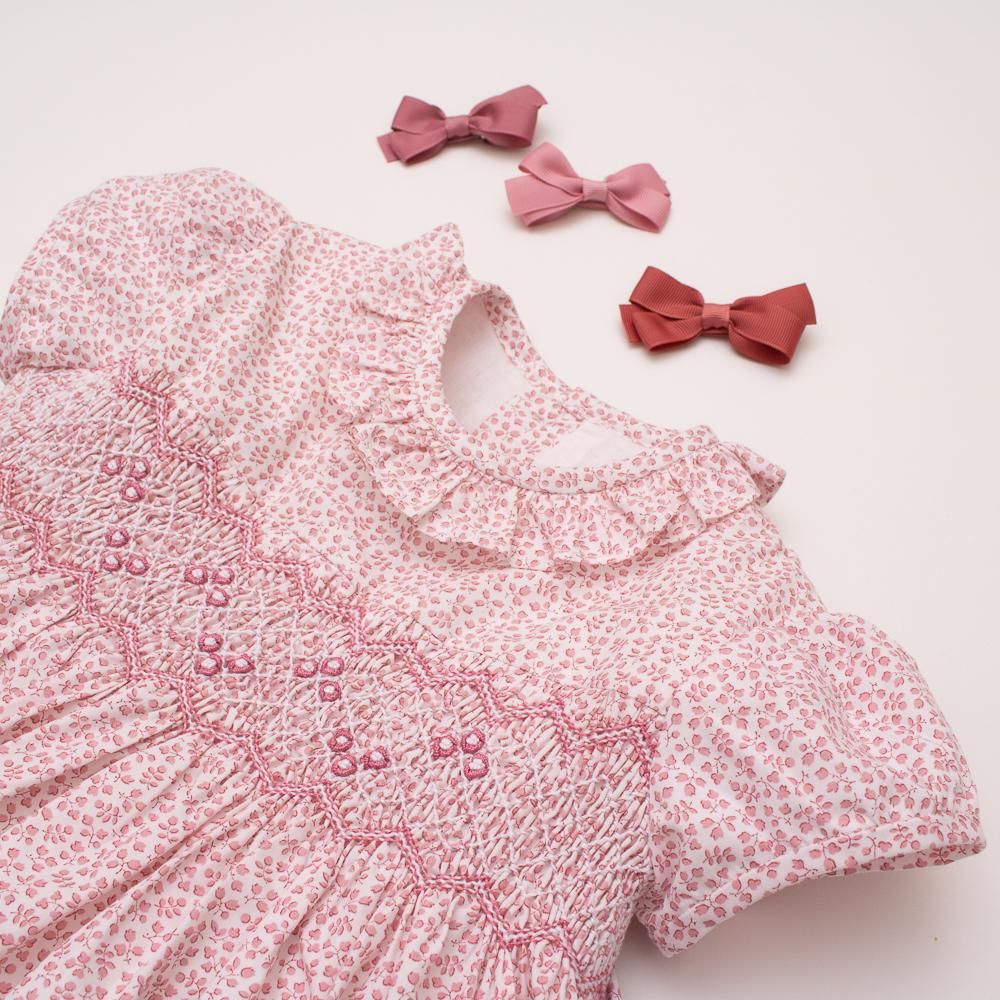 Amaia Kids - Moohren dress - Charm pink mini leaf ޥå - å󥰻ɽԡ