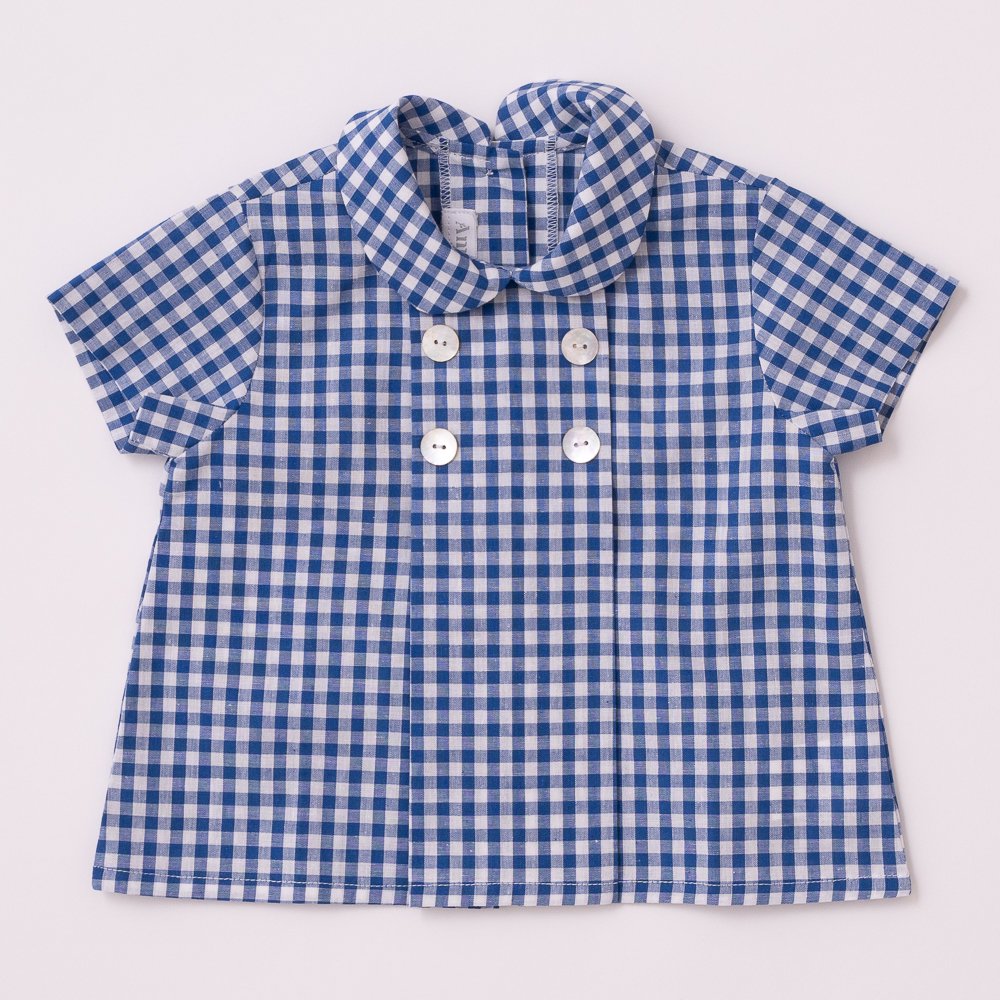 <img class='new_mark_img1' src='https://img.shop-pro.jp/img/new/icons20.gif' style='border:none;display:inline;margin:0px;padding:0px;width:auto;' />SALE40%OFFAmaia Kids - Max shirt - Blue gingham check ޥå - Ⱦµ