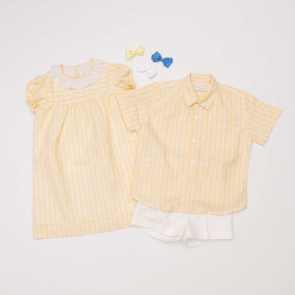 Amaia Kids - Ralph shirt - Yellow stripe アマイアキッズ - シャツ 