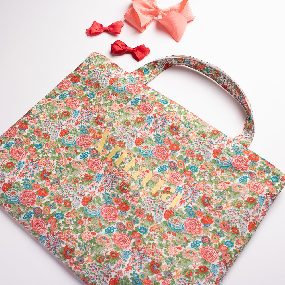 Amaia Kids - Liberty Red/Green bag アマイアキッズ - リバティ