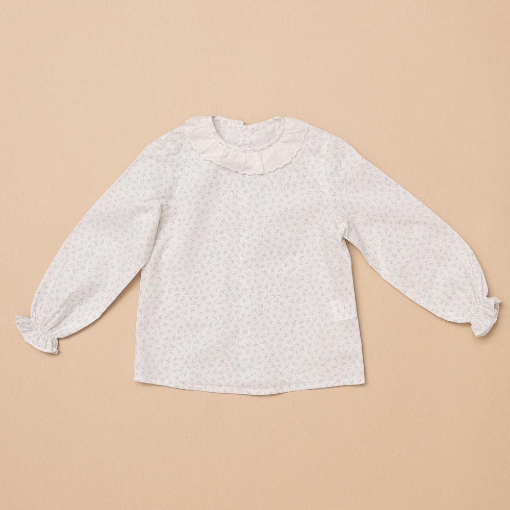 Amaia Kids - Amelia blouse - Blue mini flower アマイアキッズ