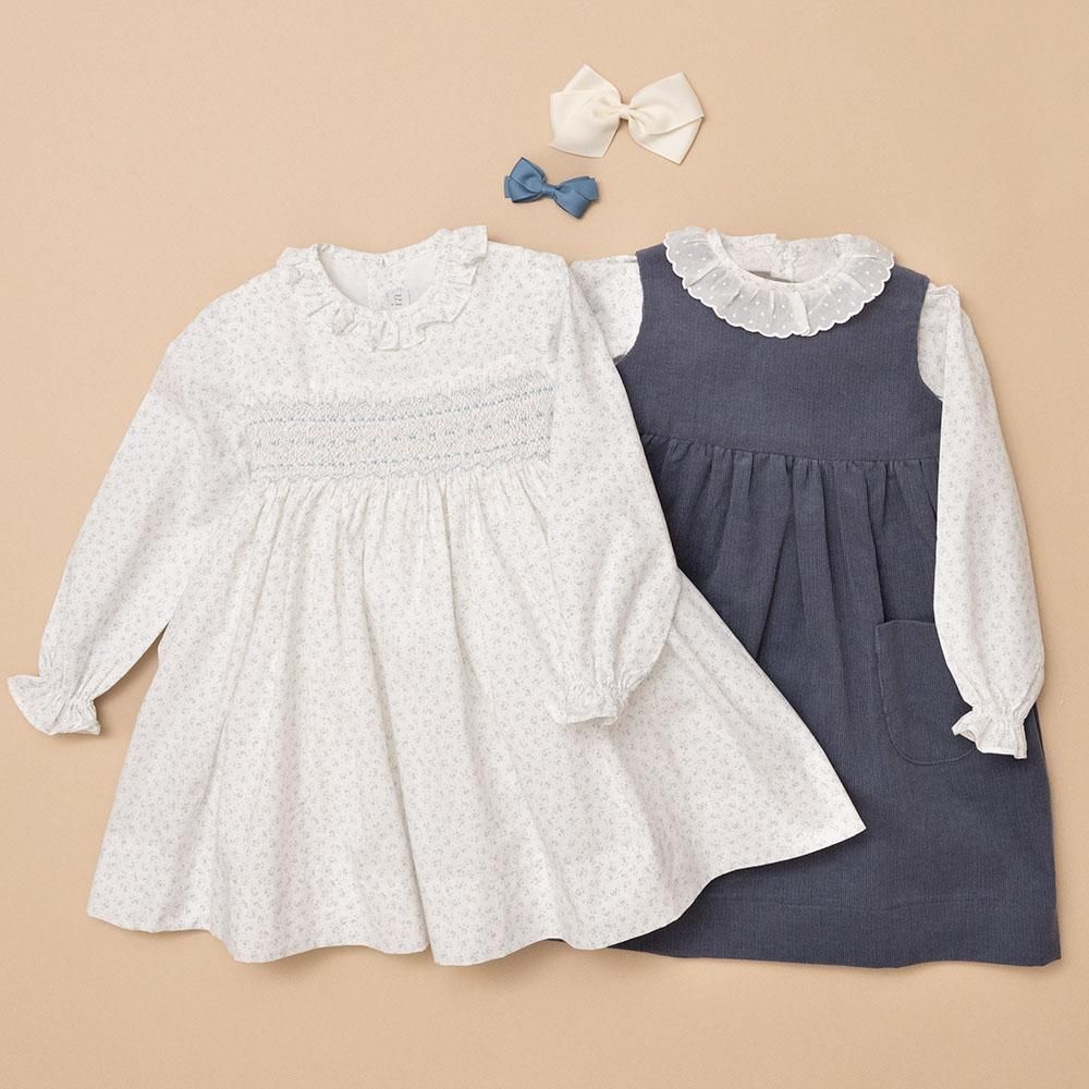 Amaia Kids - Amelia blouse - Blue mini flower アマイアキッズ