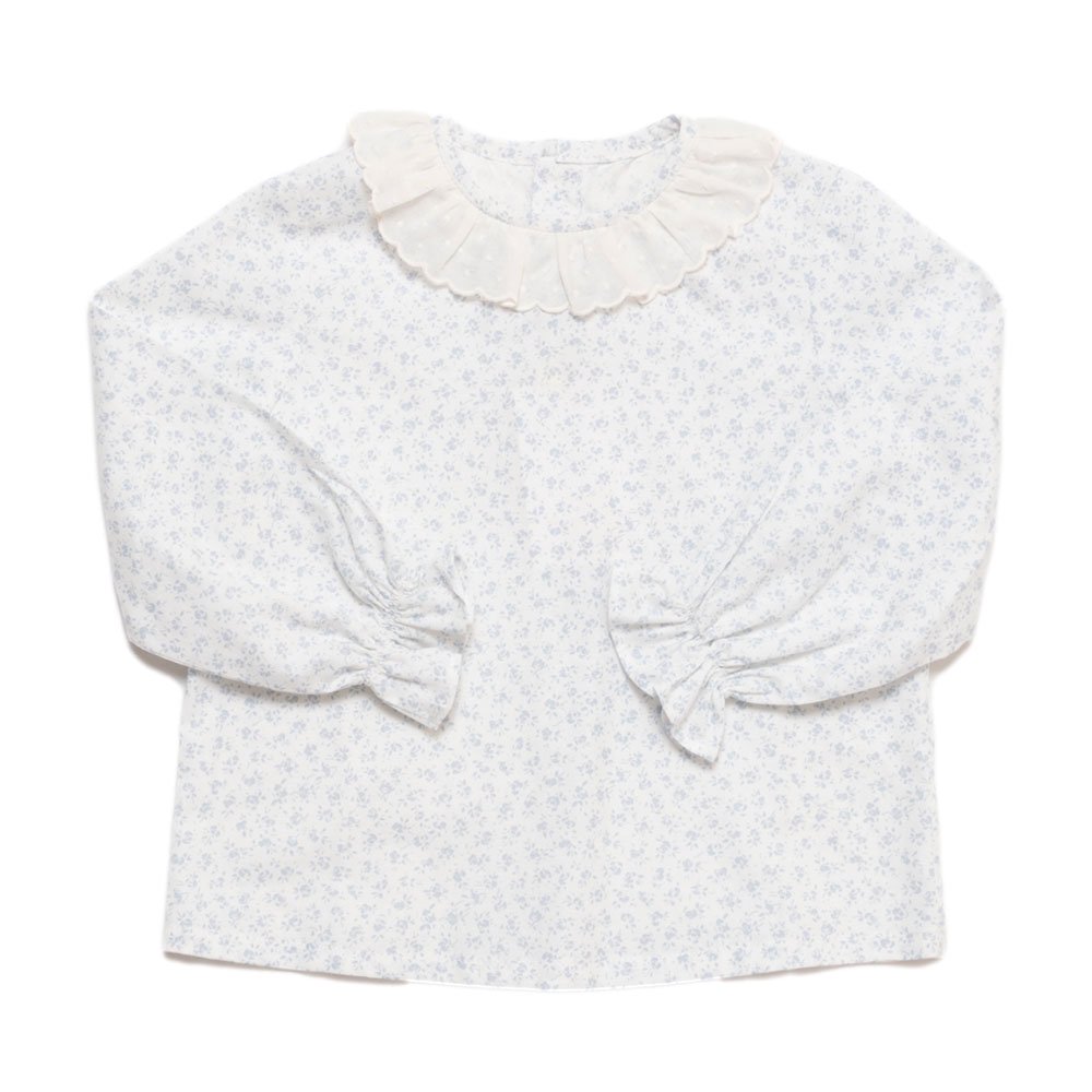 <img class='new_mark_img1' src='https://img.shop-pro.jp/img/new/icons14.gif' style='border:none;display:inline;margin:0px;padding:0px;width:auto;' />Amaia Kids - Amelia blouse - Blue mini flower アマイアキッズ - 花柄ブラウス