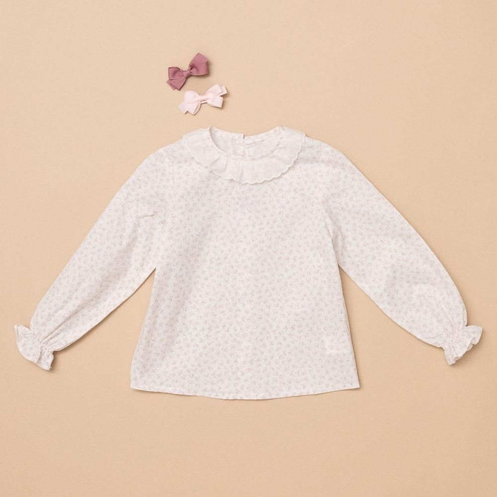 Amaia Kids - Amelia blouse - Pink mini flower アマイアキッズ