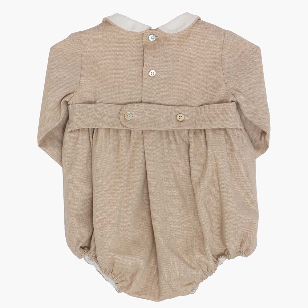 SALE20%OFF】Amaia Kids - Alex romper - Beige herringbone