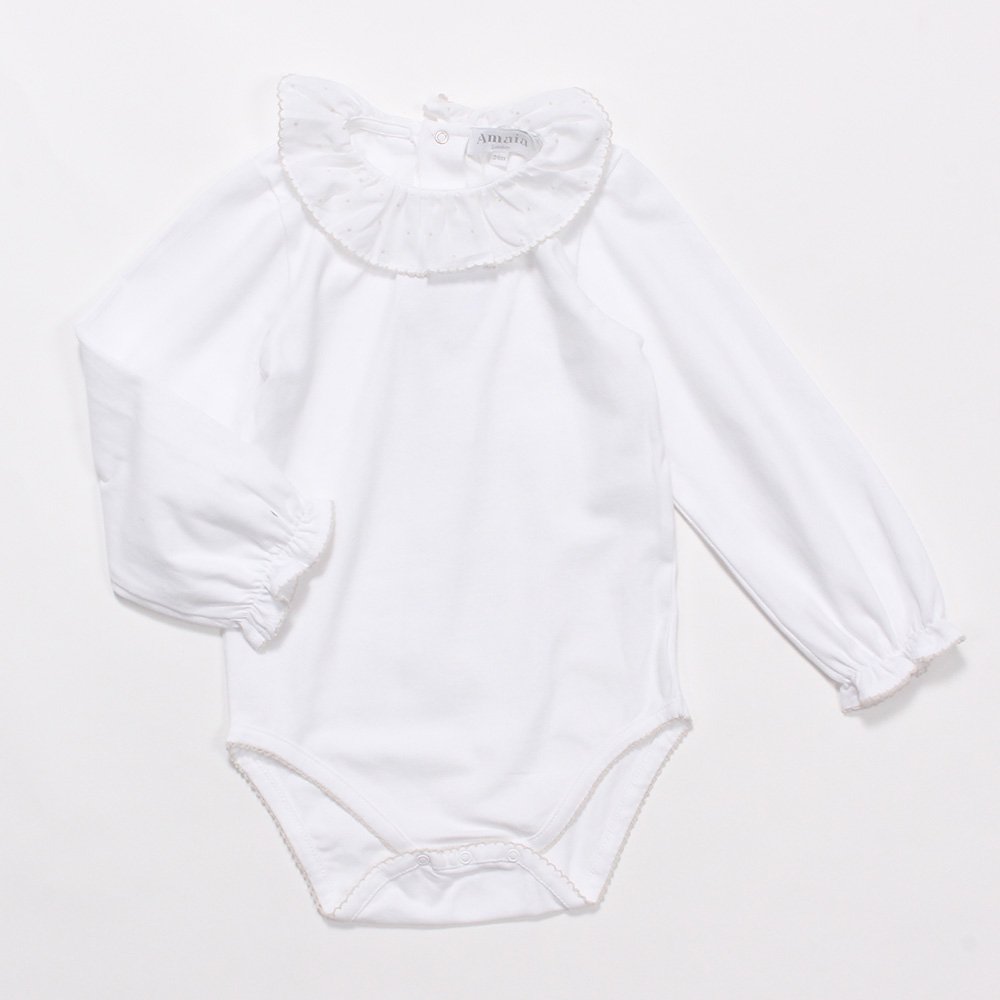 <img class='new_mark_img1' src='https://img.shop-pro.jp/img/new/icons14.gif' style='border:none;display:inline;margin:0px;padding:0px;width:auto;' />Amaia Kids - Bodysuits - Beige dots アマイアキッズ - ベビーボディーオール