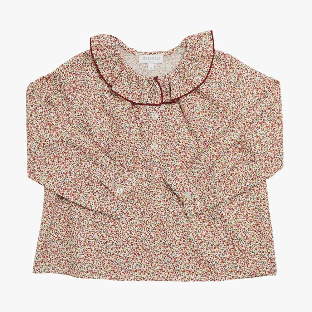 Amaia Kids - Champs-elysees blouse - Red berry アマイアキッズ - べリー柄ブラウス - アマイアキッズ  | Amaia Kids日本公式オンラインショップ | ベビー服・子供服通販