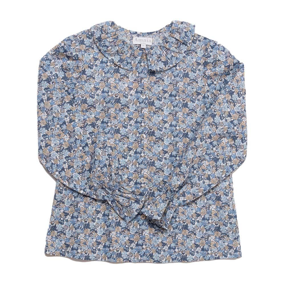 Amaia Kids - Amelia blouse - Liberty Blue/Beige Amaia Kids - Amelia blouse - Liberty Blue/Beige