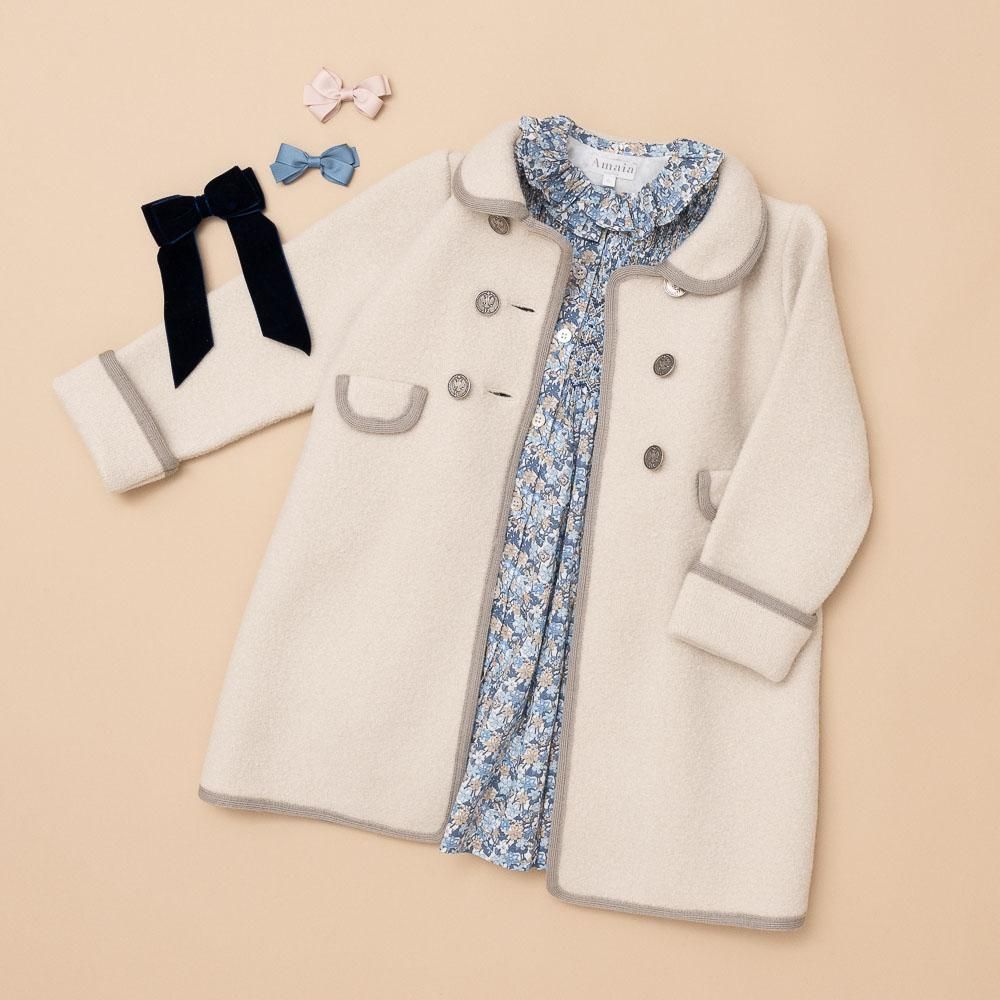 Amaia Kids - Aria dress - Liberty Blue/Beige アマイアキッズ Amaia Kids - Aria dress - Liberty Blue/Beige アマイアキッズ