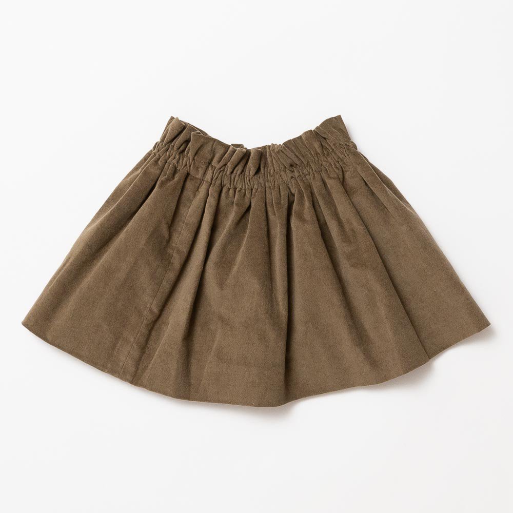 Amaia Kids - Pestana skirt - Khaki velvet アマイアキッズ