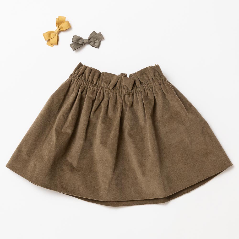 Amaia Kids - Pestana skirt - Khaki velvet ޥå - ٥٥åǺॹ