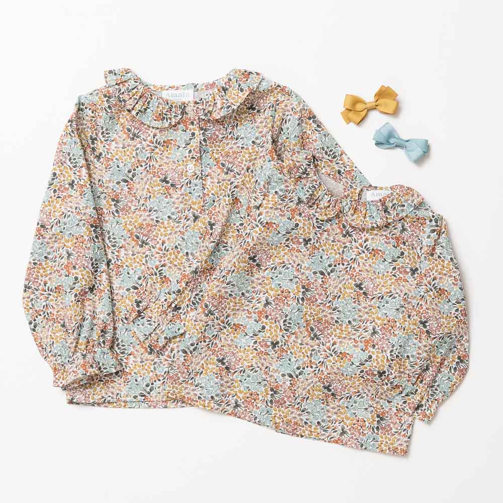 <img class='new_mark_img1' src='https://img.shop-pro.jp/img/new/icons14.gif' style='border:none;display:inline;margin:0px;padding:0px;width:auto;' />Amaia Kids - Amelia blouse - Multico floral アマイアキッズ - 花柄ブラウス
