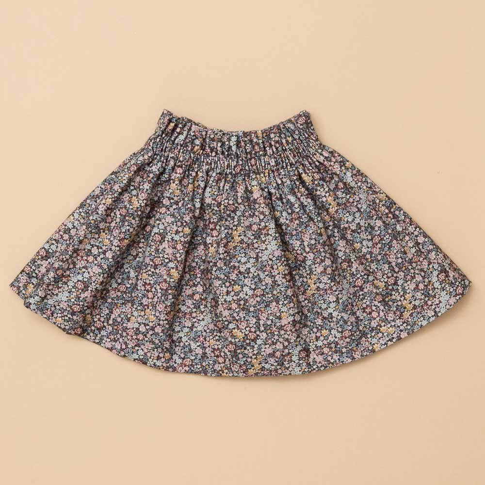 Amaia Kids - Pestana skirt - Multico floral velvet アマイアキッズ