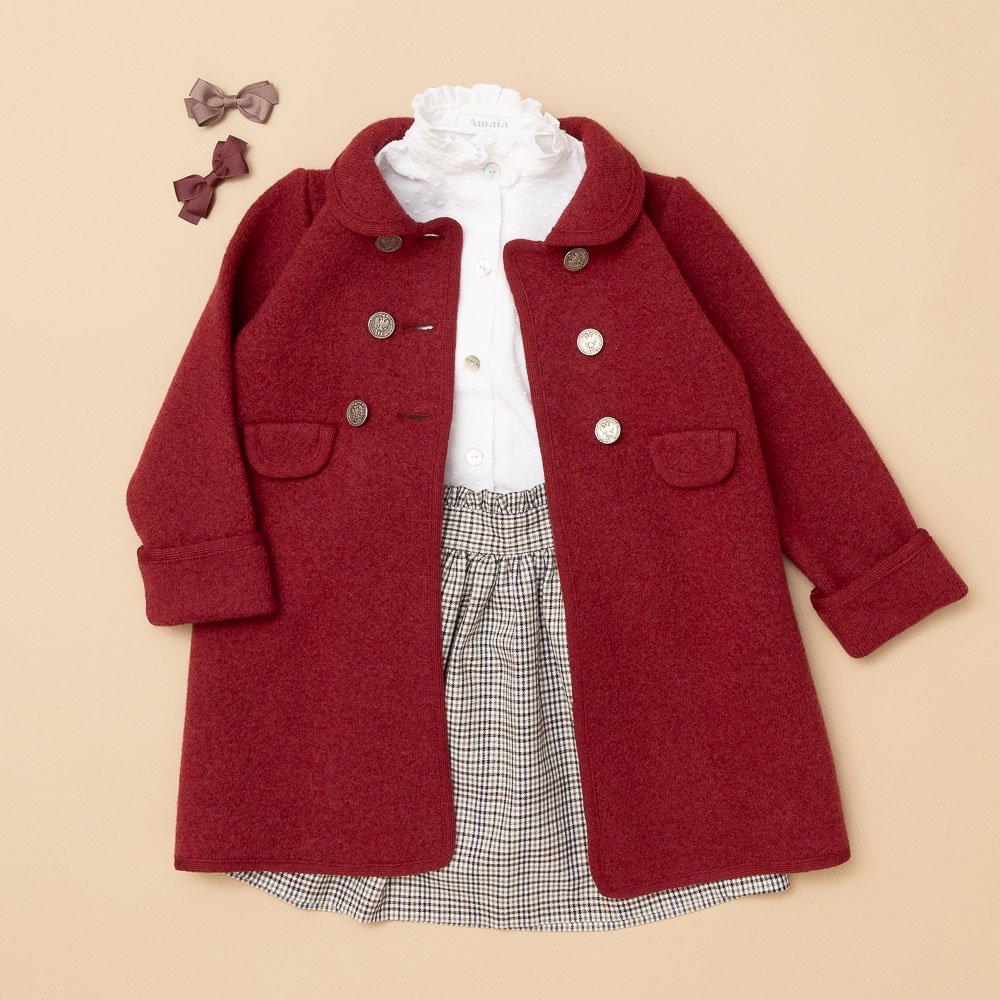 Amaia Kids - Diana top - White plumeti アマイアキッズ - ブラウス